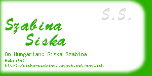 szabina siska business card